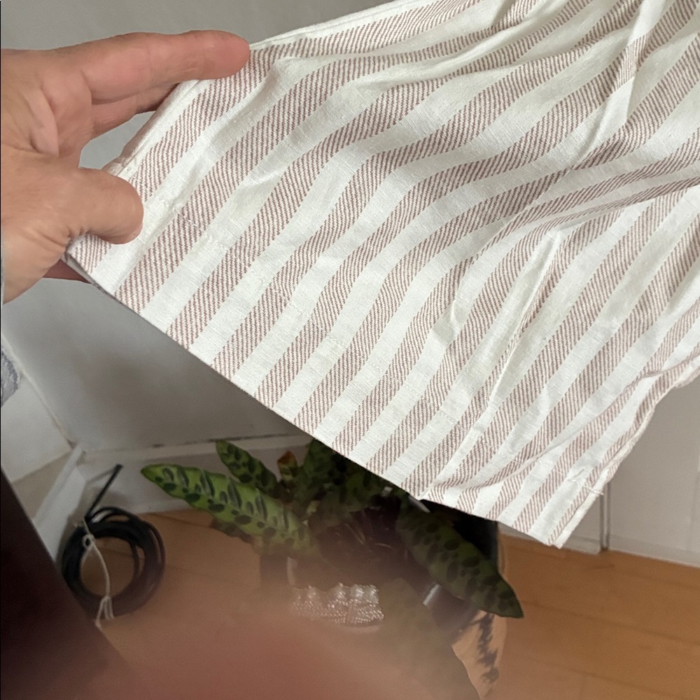 Torrid Beige and White Striped Pants - Picture 4 of 5
